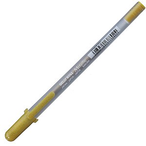 Caneta Gel Sakura Gelly Roll Metálica Ouro