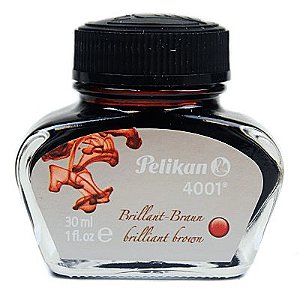 Tinta Para Caneta Tinteiro Pelikan 4001 Marrom Brilhante 30ml