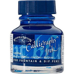 Tinta Para Caligrafia Winsor & Newton Light Blue 30ml