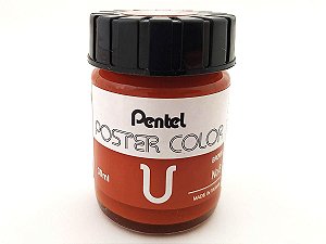 Tinta Guache Para Caligrafia e Desenho Pentel Poster Color Marrom 8 - 30ml