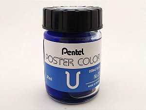 Tinta Guache Para Caligrafia e Desenho Pentel Poster Color Azul Cobalto 23 - 30ml