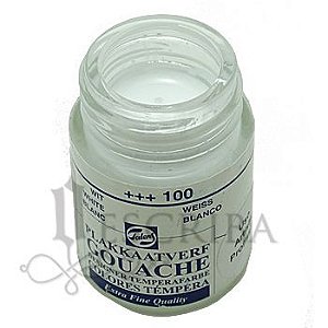 Tinta Guache Para Caligrafia - Talens Branca 100 - 16ml