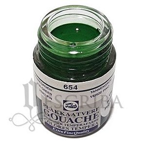 Tinta Guache Para Caligrafia - Talens Verde Pinho 654 - 16ml