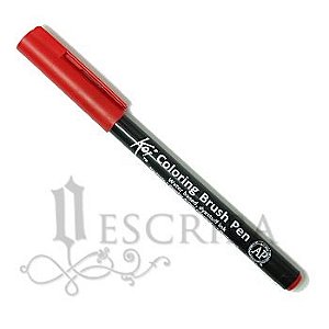 Caneta Pincel Koi Coloring Brush Pen Sakura - Vermelha XBR#19