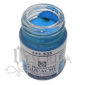 Tinta Guache Para Caligrafia - Talens Azul Cerúleo 535 - 16ml