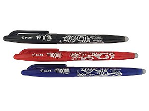 Kit Caneta Que Apaga Pilot Frixion Ball Azul Preta Vermelha