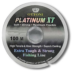 Linha Monofilamento OTTONI - Platinum XT Nº 0.30 100m