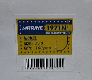 Caixa de Anzol Marine - 1971N N 2/0 c/100pcs