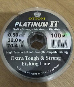 Linha Monofilamento OTTONI - Platinum XT Nº 0.50 100m