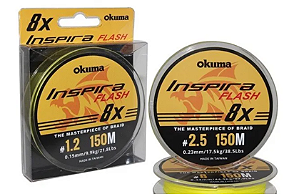 Linha Multifilamento Okuma Inspira Flash 8X 0.34mm  - 150m Amarela