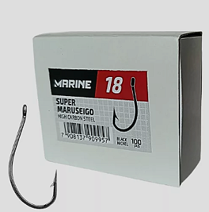 Caixa Anzol Super Maruseigo N 18 Marine 100 Unidades Pesca