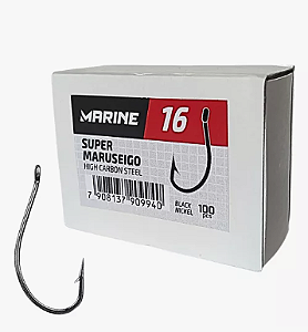 Caixa Anzol Super Maruseigo N 16 Marine 100 Unidades Super Pesca
