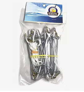 Fieira P/ Peixe Pesca Sub C/ 10 Presilhas Em Metal