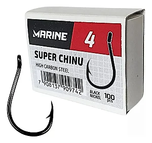 Caixa de Anzol preto Super Chinu Nº 4 - Marine
