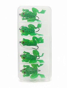 Kit Estojo Transparente + 5 Sapinhos de Silicone