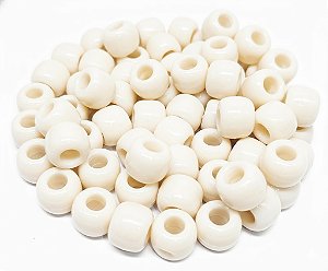 Miçanga Branca 8MM JR - 30un