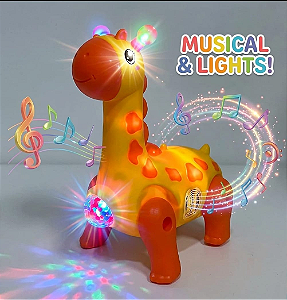 Girafa de Brinquedo com Luzes e Música