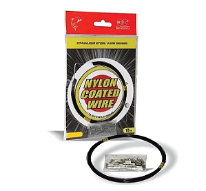 Cabo de Aço para Castor Revestido Nylon 15lb 10 Metros - Maruri