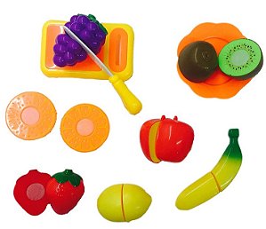 Frutas para Cortar com Velcro Brinquedo Educativo