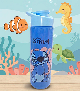 Garrafinha de água do Stitch Azul Personagem 700ml