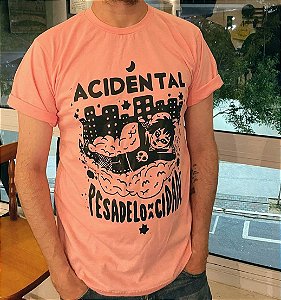 Acidental "Pesadelo Na Cidade" Camiseta Rosa
