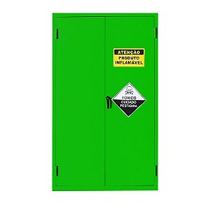 ARMÁRIO CORTA FOGO IRON - STANDARD - VERDE - PARA PESTICIDAS - 200X100X45