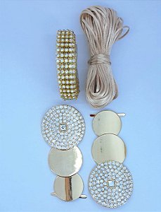Kit Cabedal Esfera Dourado