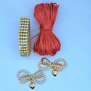 Kit Cabedal Símbolo do Infinito com coração