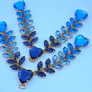 Cabedal em V Acqua - Azul