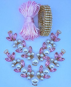 Kit Cabedal Pérolas Rosa BB