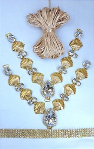 Kit Cabedal Conchas Cristal