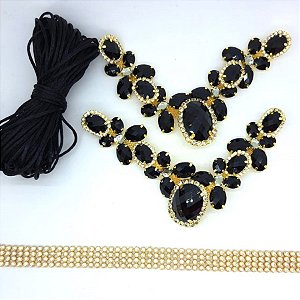 Kit cabedal banhado Imperial - preto