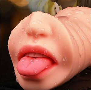 Masturbador Masculino Boca e Vagina  Artificial de Silicone