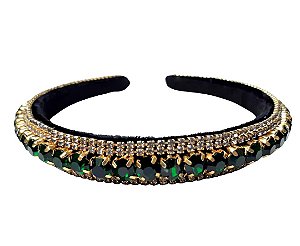 TIARA FINA INTEIRA VERDE