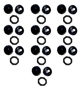 10 Botões Manipulo Preto Compatível Purificador Soft