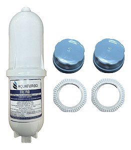 Refil E Botão Cinza Aquaturbo P/ Purificador Água Soft Everest