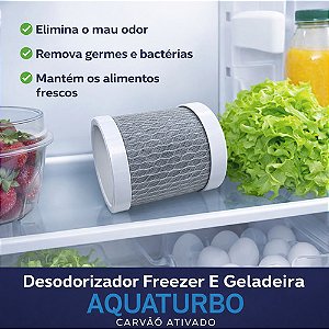 Desodorizador Frezer E Geladeira Aquaturbo Carvão Ativado