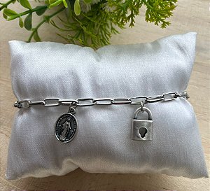 Pulseira Consagração com Medalha N. S. das Graças