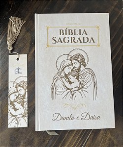 BÍBLIA CATÓLICA PERSONALIZADA LUXO COM ABAS