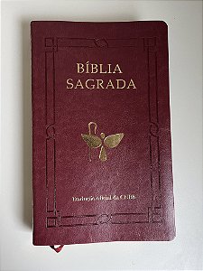 BÍBLIA LETRA GRANDE VINHO - LUXO COM ABAS