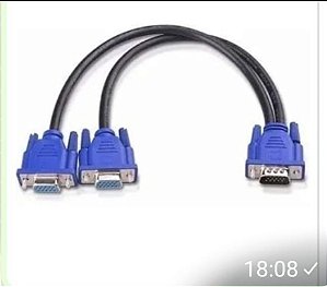Cabo VGA 2 machos 1 fêmea