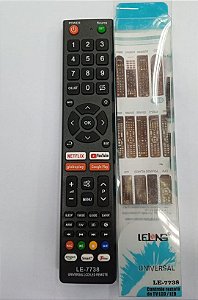 Controle remoto universal com Netflix, YouTube, globo pau smart