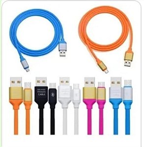 Cabo V8  de 2 metros colorido