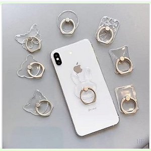 Suporte para celular de acrílico com anel