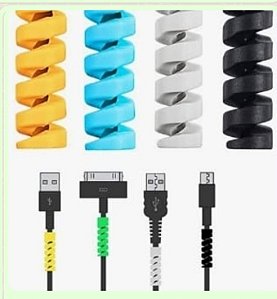 Protetor de cabos para celular jogo com 4 cabos