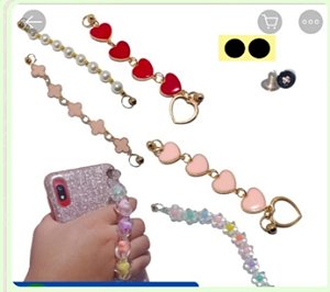 Corrente para celular com parafuso