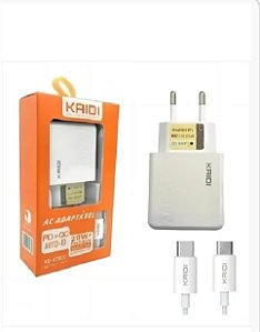 Carregador kaidi 20w Tipo C Tipo C