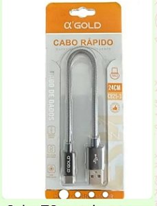 Cabo tipo c curto de metal