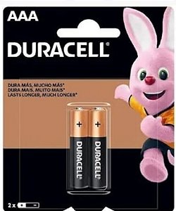 Pilha Duracell 3A pacote com 2 unidades