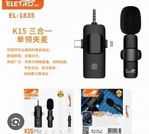 Fone Bluetooth de lapela com saída TC e IOS